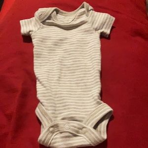 Carter's beige stripped Preemie onesie